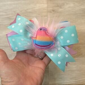 Easter peep baby headband like new used for pictures only one day like new